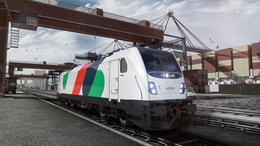 Beauty shot Alstom livery Traxx locomotive