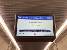 1175km Distance Record Coradia iLint indoor information panel