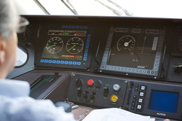 Detail plan of the ERTMS system in the driving cab of the new Pendolino. Roma, Italy, June 09