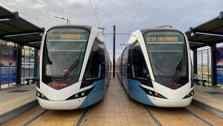Citadis tramway in Mostaganem, Algeria