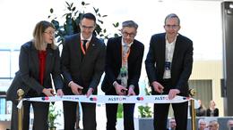 Cutting of ribbon at Vasteras innovation site opening in Sweden