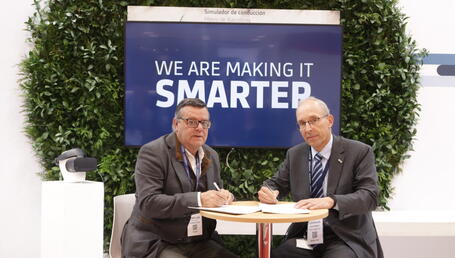 Leoploldo Maestu and José Luis Martinez Donoso (Fundacion ONCE) at Rail Live! Madrid 2023 