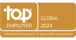 top EMPLOYER GLOBAL 2024 - CERTIFIED EXCELLENCE IN EMPLOYEE CONDITIONS