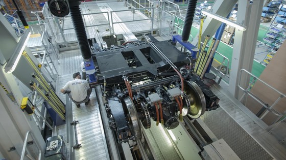 Calibration of bogie, Le Creusot, France ©Alstom / R. Mouron