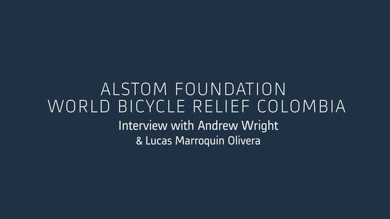 Alstom Foundation partnership with World Bicycle Relief in Colombia 
