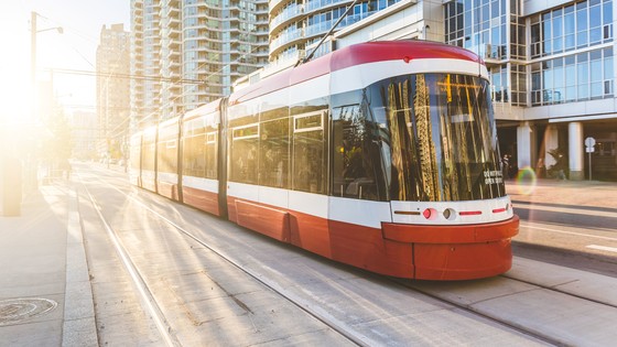 Toronto TTC car in sunshine