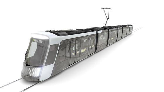 Copyright Alstom | SDI Design non contractuel du tramway Citadis de Nantes