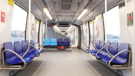 The spacious interior of Innovia monorail in São Paulo provides a comfortable mass transit service / @Alstom