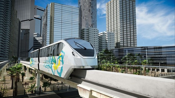 Innovia monorail system in greenfield city