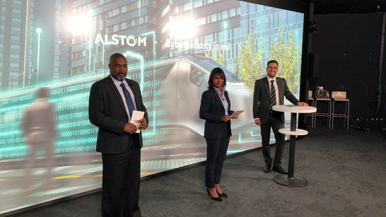 Copyright Alstom Cybersecurity in rail webinar speakers getting ready