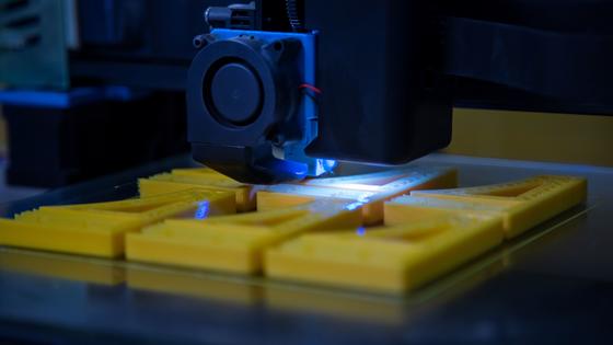 3D printer making yellow colored parts