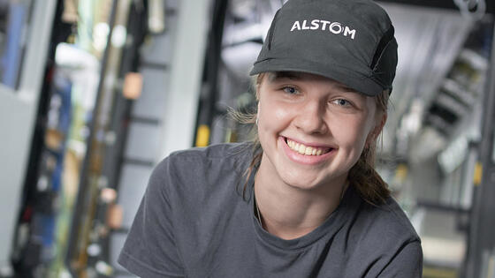 Alstom, apprentice, mechatronic technician, mechatronics engineer, testing and commissioning, Lisa-Marie Nicolai, Bautzen site, employee, July 2023