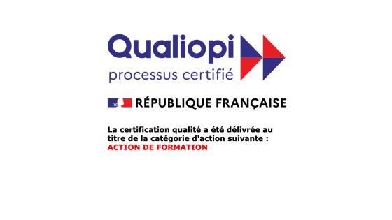 Qualiopi certified process, French Republic. Quality certification has been awarded for the following category of action: Training courses