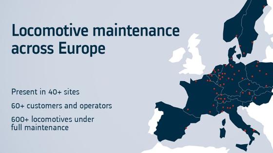 Copyright: ALSTOM Locomotive maintenance across Europe: Present in 40+ sites, 60+ customers and operators, 600+ locomotives under full maintenance