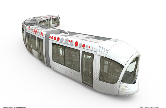 Provisional design for Citadis SYTRAL tram