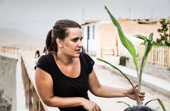 Manon is an architect, she supports the community in their projects. The Jazmines Community is located north of Lima. Alstom Foundation. Peru, March