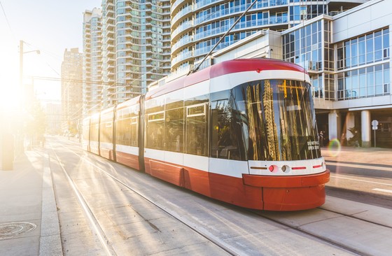 Toronto TTC car in sunshine