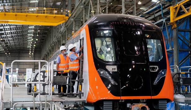 Movia Metro train at Savli site India