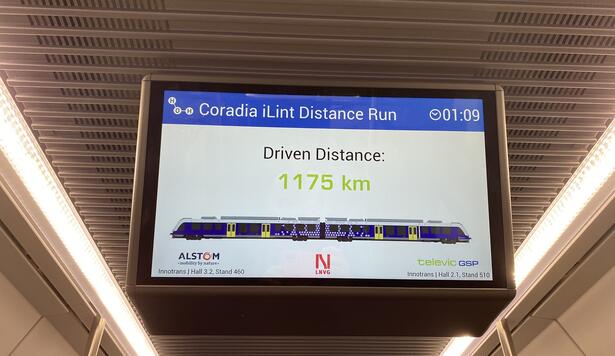 1175km Distance Record Coradia iLint indoor information panel