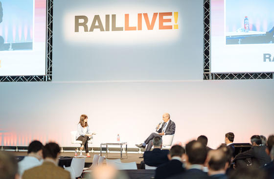 Leopoldu Maestu, MD Spain on stage at Rail Live 2021