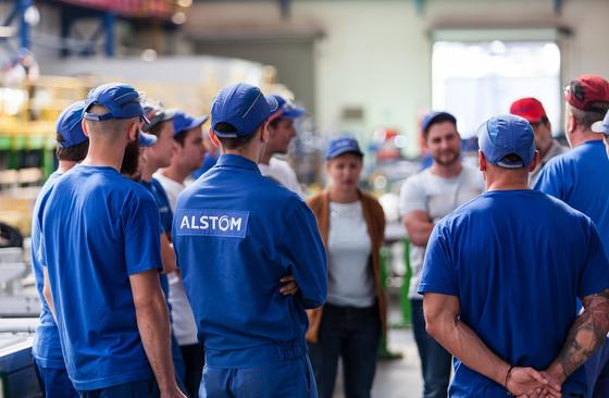 Alstom employees in a meeting in Katowice, Poland