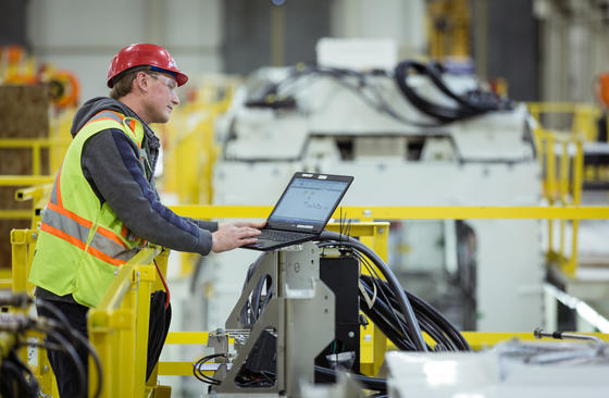 People testing with device at Alstom Ottawa Depot, Canada 