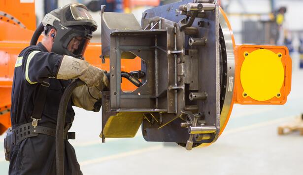 Welding of bogie parts, Sorel Tracy