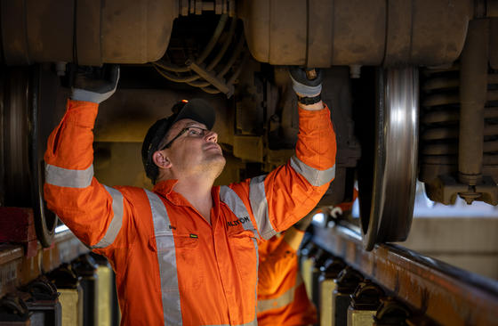 Alstom employee at Wulkuraka site in Queensland, Australia