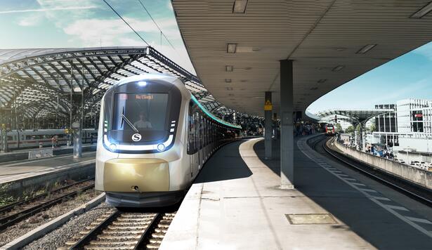 Design view S-Bahn Cologne exterior view in station