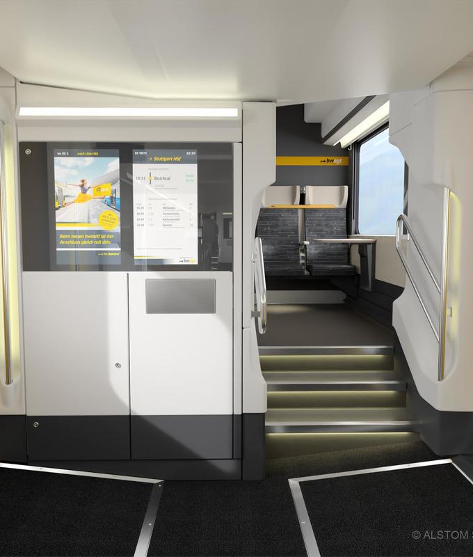 Copyright ALSTOM SA 2023. Advanced & Creative Design | Coradia Stream™ (* pre-liminary/non-contractual design for illustration purposes only) Coradia Stream high capacity for Baden-Wuerttemberg_Rendering_interior