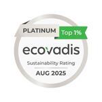 PLATINUM Top 1% ecovadis Sustainability Rating AUG 2025