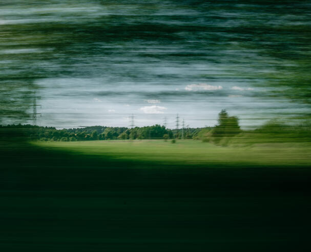 Alstom hydrogen railshow Czech countryside 
