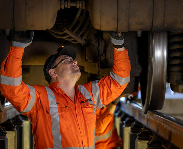 Alstom employee at Wulkuraka site in Queensland, Australia
