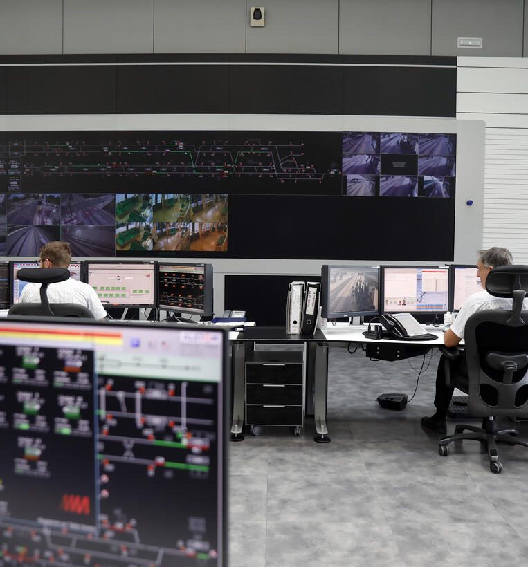 Digital solutions control room of computer screens